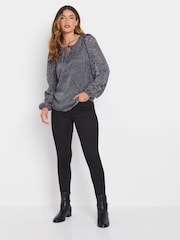 Long Tall Sally Grey Burnout Top - Image 2 of 5