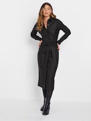 Long Tall Sally Black Coated Shirt Dress - Image 5 of 6