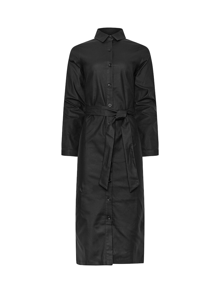 Long Tall Sally Black Coated Shirt Dress - Image 6 of 6 Long Tall Sally Black Coated Shirt Dress - Image 6 of 6