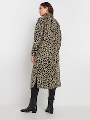 Long Tall Sally Blue Leopard Print Longline Shacket - Image 4 of 6