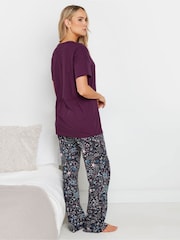 حزمة بيجامة برجل واسعة بتصميم براق من القطن 100% من Long Tall Sally - صورة 3 من 5