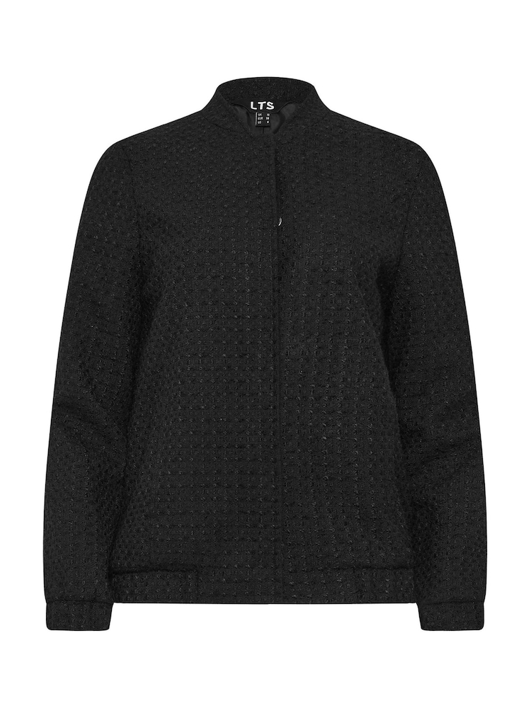 Long Tall Sally Blue Boucle Bomber Jacket - Image 5 of 5