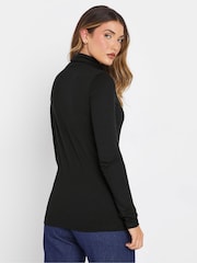 Long Tall Sally Black Premium Long Sleeve Roll Neck Top - Image 3 of 5