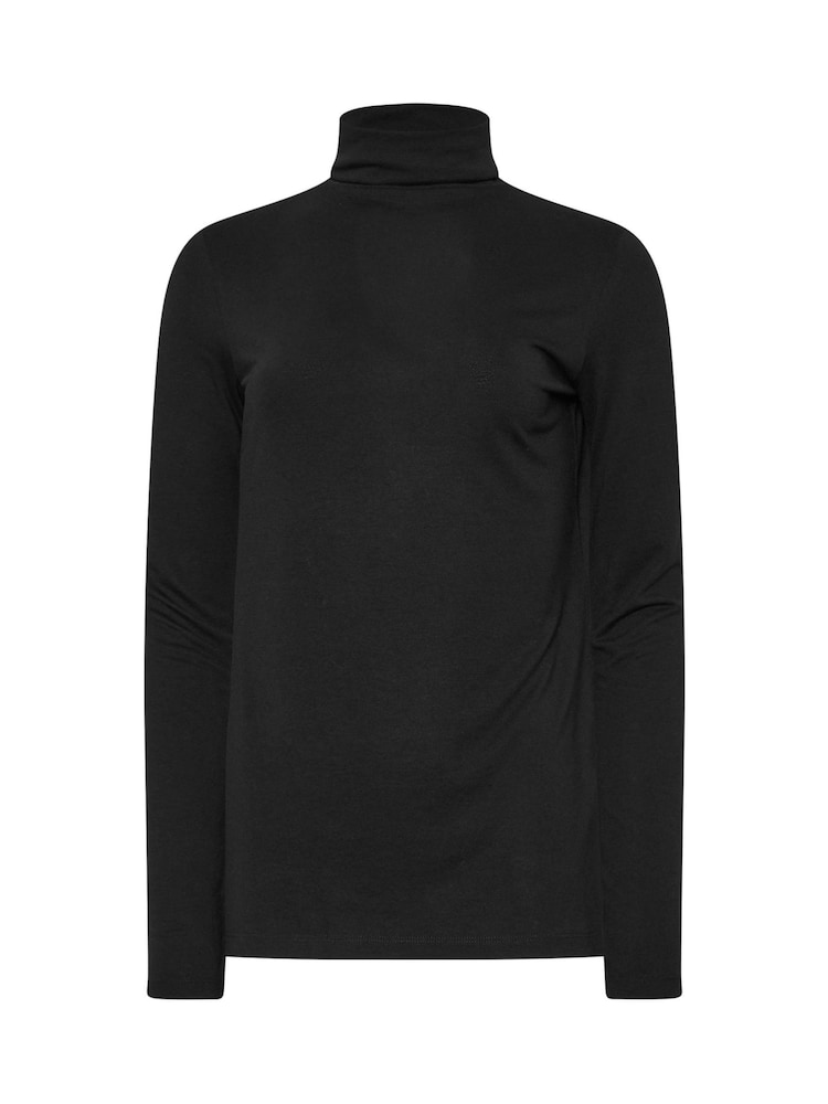 Long Tall Sally Black Premium Long Sleeve Roll Neck Top - Image 5 of 5