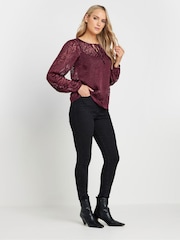 Long Tall Sally Purple Burnout Top - Image 3 of 6