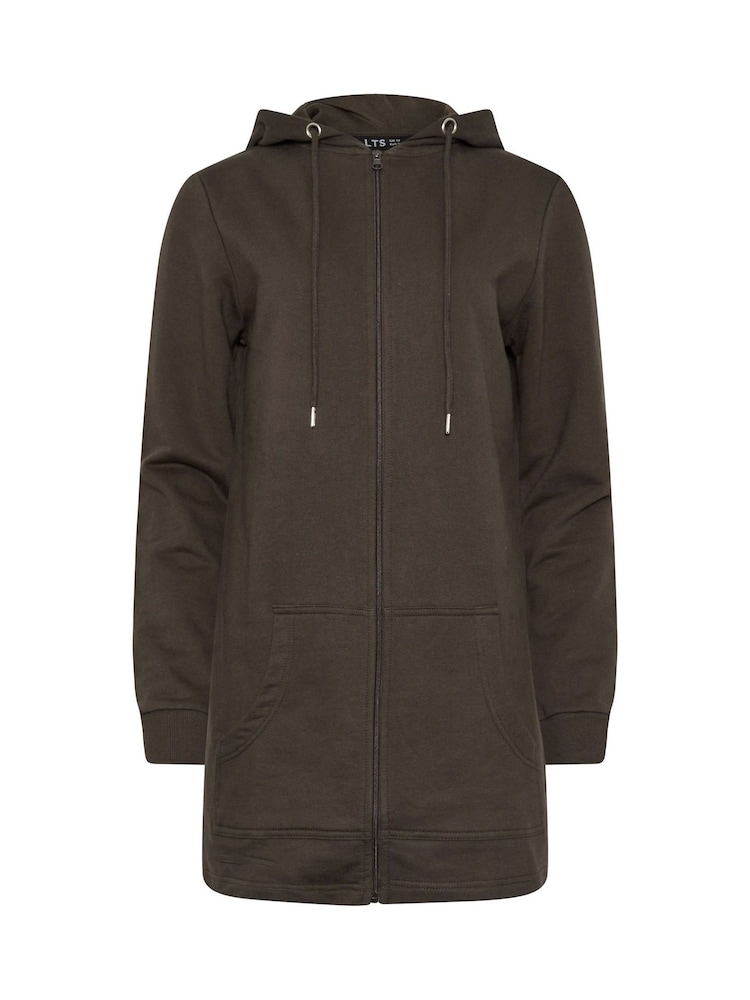 Long Tall Sally Brown Long Line Zip Hoodie - Image 5 of 5