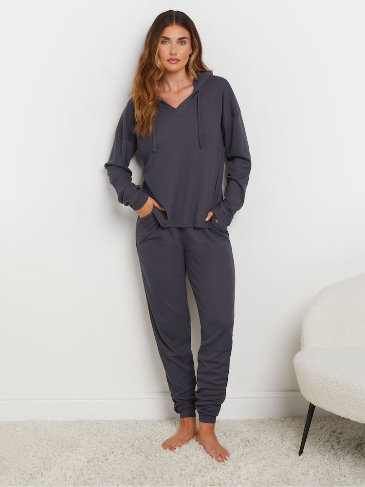 Long Tall Sally Grey Lounge Waffle Joggers - Image 1 of 5