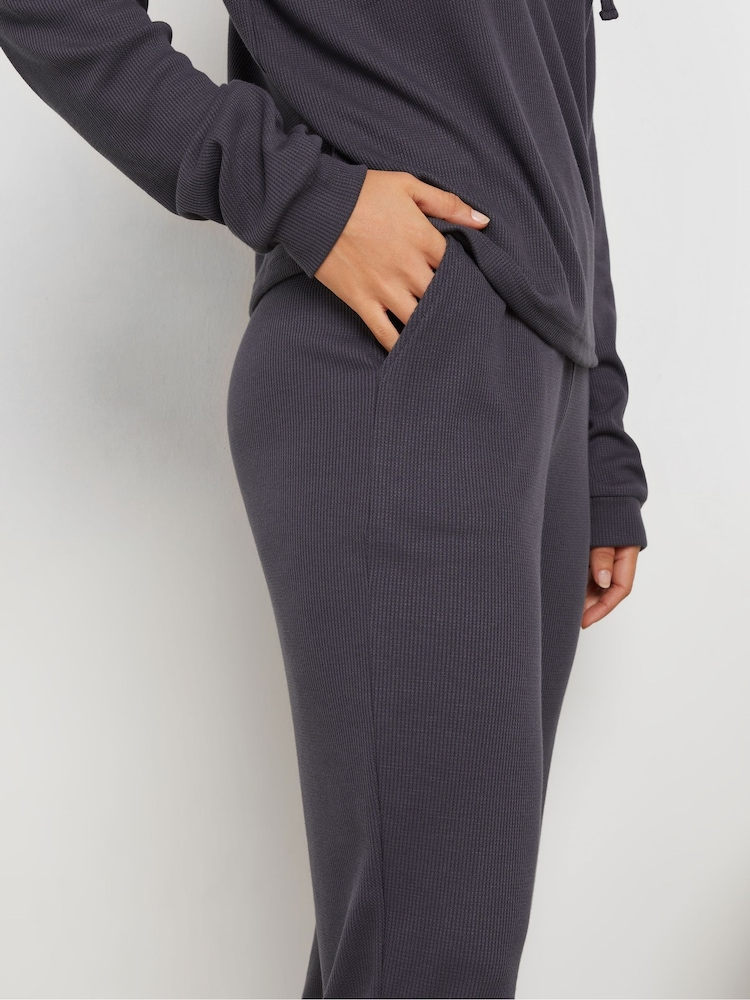 Long Tall Sally Grey Lounge Waffle Joggers - Image 2 of 5