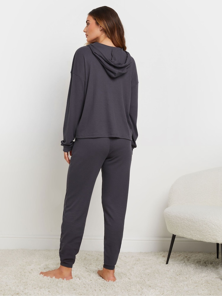 Long Tall Sally Grey Lounge Waffle Joggers - Image 3 of 5