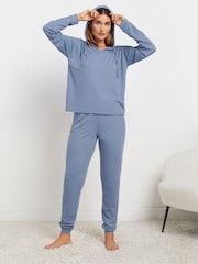 Long Tall Sally Blue Lounge Waffle Joggers - Image 4 of 5
