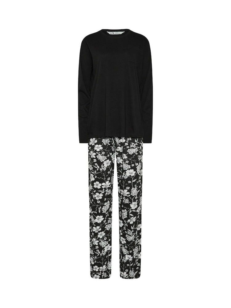 طقم بيجامة موردة من القطن 100% بكُم طويل ورِجل واسعة من Long Tall Sally - صورة 5 من 5