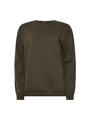 Long Tall Sally Brown Crew Neck Sweatshirt - Image 6 of 6