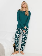 طقم بيجامة ناعمة الملمس مزيّنة بنقش زهور من Long Tall Sally - صورة 2 من 4