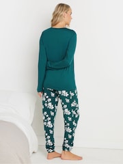 طقم بيجامة ناعمة الملمس مزيّنة بنقش زهور من Long Tall Sally - صورة 3 من 4