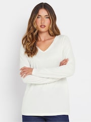 Long Tall Sally Black & White PREMIUM Tall 2 PACK V-Neck Tops - Image 2 of 8