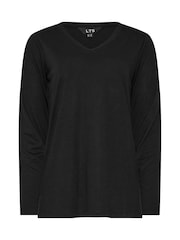 Long Tall Sally Black & White PREMIUM Tall 2 PACK V-Neck Tops - Image 8 of 8