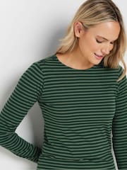 Long Tall Sally Green Button Shoulder T-Shirt - Image 4 of 5