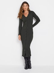 Long Tall Sally Grey Collar Button Through Dress - Image 2 of 5