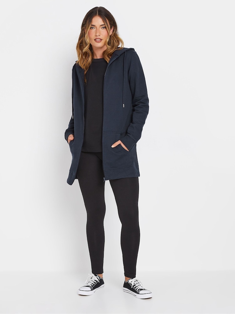 Long Tall Sally Blue Long Line Zip Hoodie - Image 2 of 5