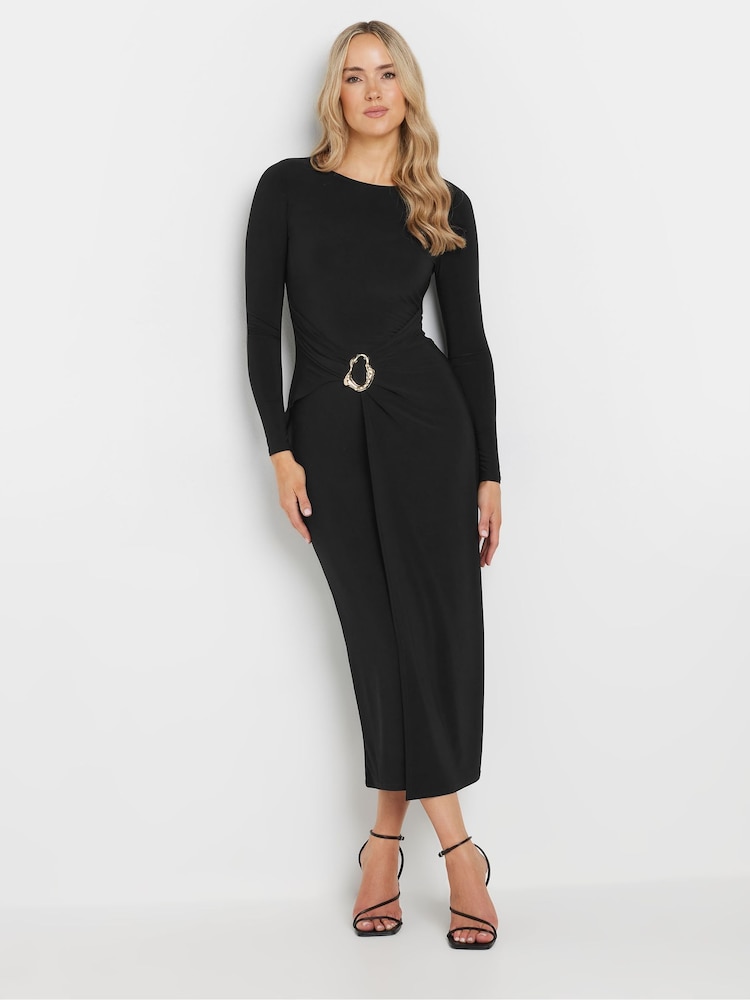 Schwarz - Long Tall Sally Langärmeliges Midikleid mit Schnalle - Bild 1 von 5 Schwarz - Long Tall Sally Langärmeliges Midikleid mit Schnalle - Bild 1 von 5