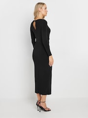 Long Tall Sally Black Long Sleeve Buckle Midaxi Dress - Image 3 of 5