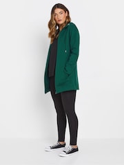 Long Tall Sally Green Long Line Zip Hoodie - Image 2 of 5