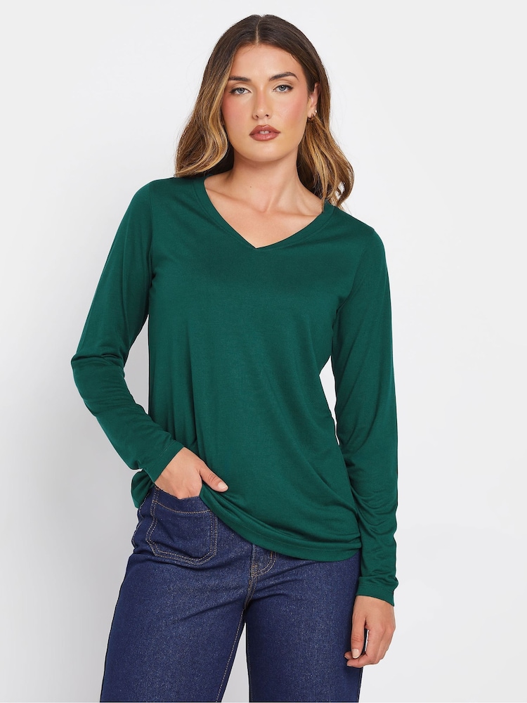 Long Tall Sally Red PREMIUM Tall 2 PACK V-Neck Tops - Image 2 of 8 Long Tall Sally Red PREMIUM Tall 2 PACK V-Neck Tops - Image 2 of 8