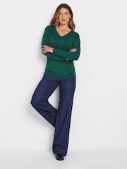 Long Tall Sally Red PREMIUM Tall 2 PACK V-Neck Tops - Image 4 of 8