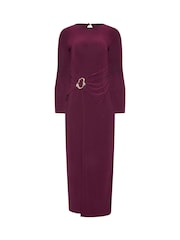Long Tall Sally Red Long Sleeve Buckle Midaxi Dress - Image 5 of 5