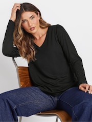 Long Tall Sally Black Premium Long Sleeve T-Shirt - Image 3 of 5