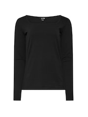 Long Tall Sally Black Square Neck Fitted T-Shirt - Image 8 of 8