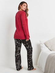 طقم بيجامات مزودة برِجل واسعة وكُم طويل من القطن 100% بتصميم مزين بطبعة عبارة "Starry Night" من Long Tall Sally - صورة 3 من 5