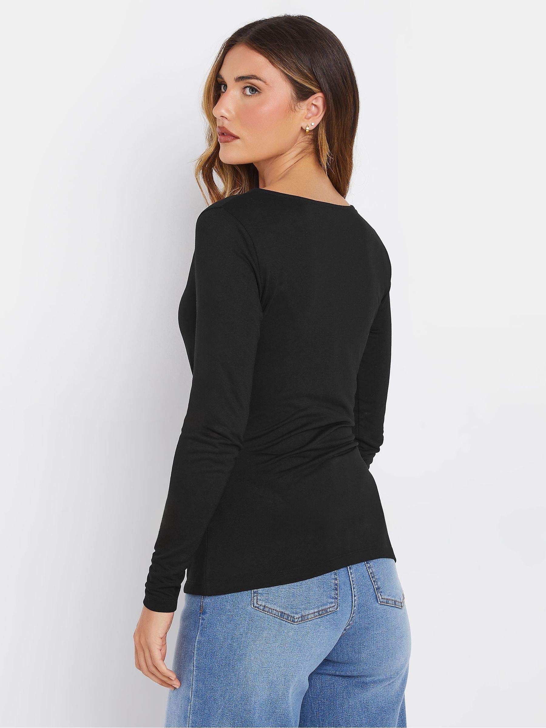 Buy Long Tall Sally Black Premium Long Sleeve Wrap Top from Next USA