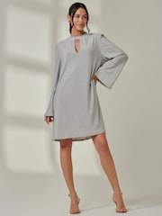Jolie Moi Silver Dana Tunic Dress - Image 1 of 6