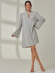 Jolie Moi Silver Dana Tunic Dress - Image 5 of 6