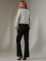 Jolie Moi Silver Tweed Jacket - Image 1 of 5