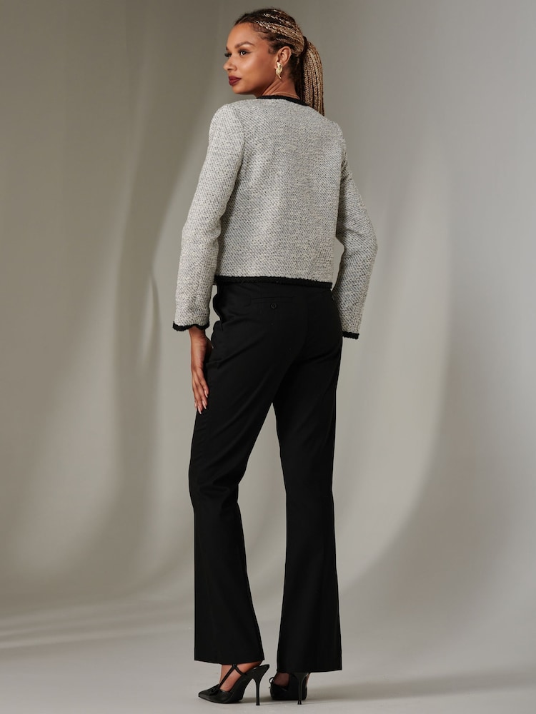 Jolie Moi Silver Tweed Jacket - Image 1 of 5
