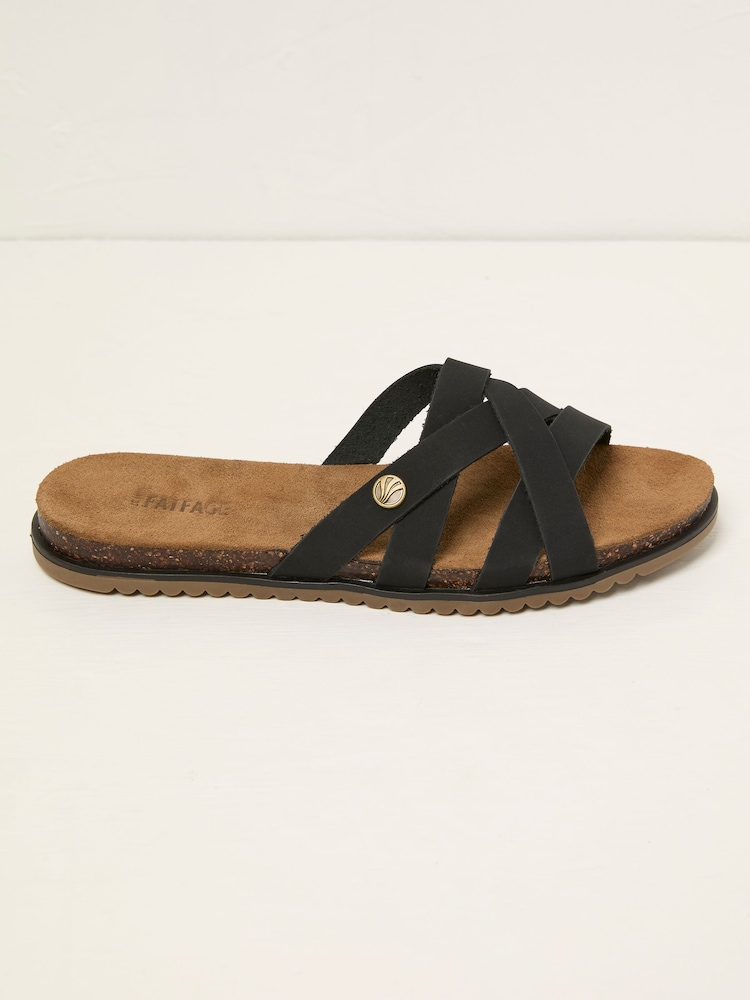 Black Strappy Sandal - Image 1 of 3 Black Strappy Sandal - Image 1 of 3
