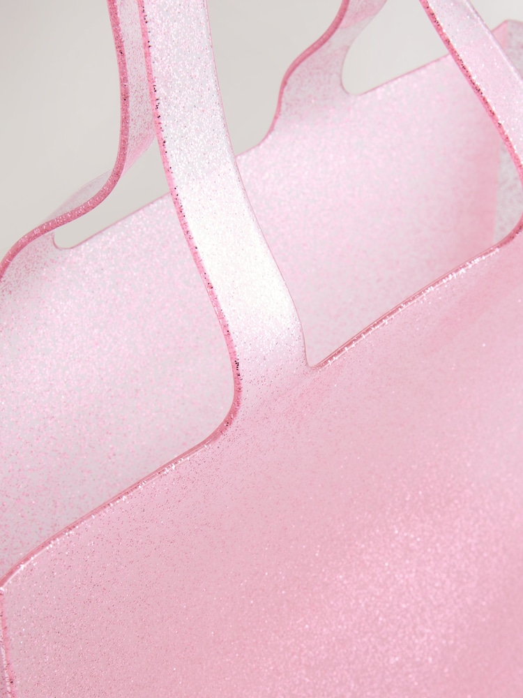 Pink Jelly Glitter Hand Held Bag - Image 5 of 5