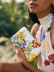 Multi Kew Gardens Satin Clutch Bag - Image 1 of 10