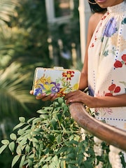 Multi Kew Gardens Satin Clutch Bag - Image 4 of 10