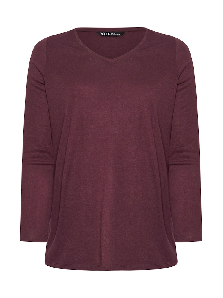 Yours Curve Green Core Long Sleeve T-Shirts 3 Pack - Image 8 of 9