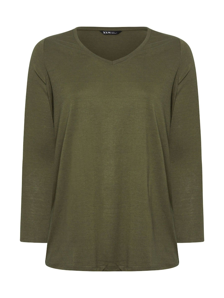 Yours Curve Green Core Long Sleeve T-Shirts 3 Pack - Image 9 of 9 Yours Curve Green Core Long Sleeve T-Shirts 3 Pack - Image 9 of 9