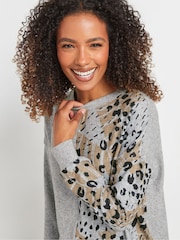 M&Co Animal Print Long Sleeve Top - Imagen 4 de 5