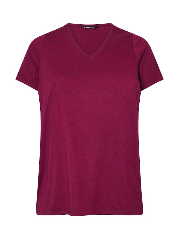Yours Curve Purple Short Sleeve T-Shirts 3 Pack - Image 7 of 9