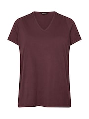 Yours Curve Purple Short Sleeve T-Shirts 3 Pack - Image 8 of 9