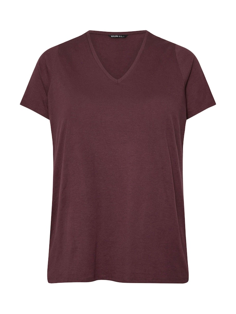 Yours Curve Purple Short Sleeve T-Shirts 3 Pack - Image 8 of 9