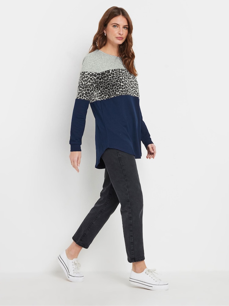 M&Co Grey Colourblock Top - Image 2 of 5