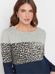 M&Co Grey Colourblock Top - Image 4 of 5