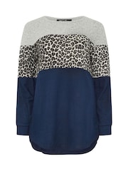 M&Co Grey Colourblock Top - Image 5 of 5